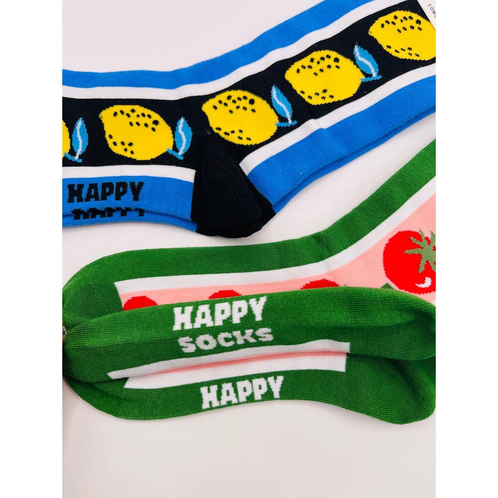 2 Pairs Happy Socks Size Medium Unisex NWT - Picture 4 of 4